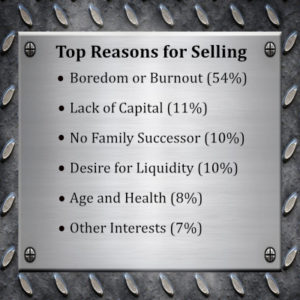 REASONS FOR SELLING