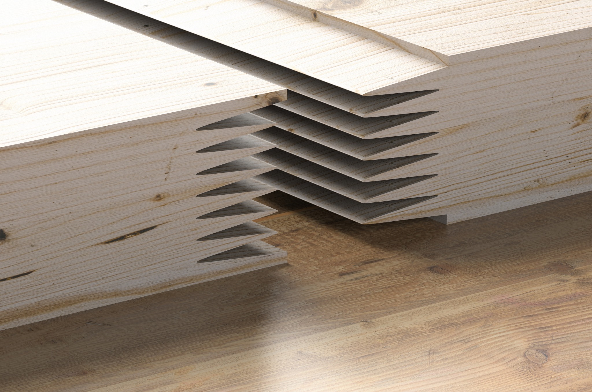 Precision-cut Southern Yellow Pine finger-jointed studs produced by a family-owned lumber manufacturer.